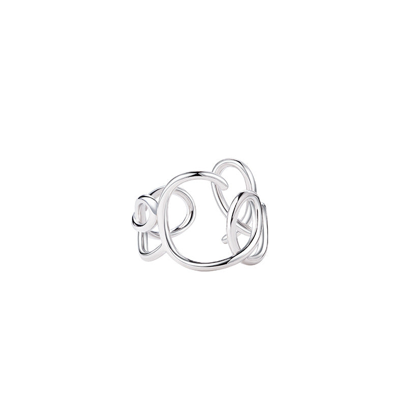 Line Female Light Luxury Minority Design Sense Commuter Opening Adjustable Rings