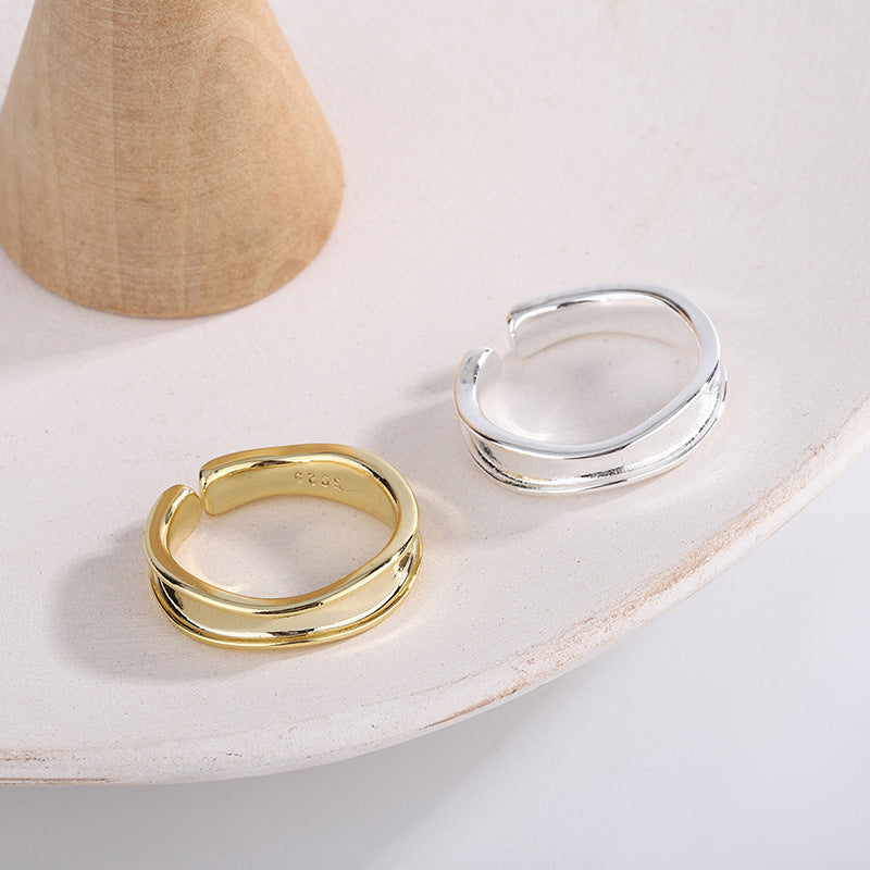Exaggerated Irregular Concave Female Fashion Personality Rings