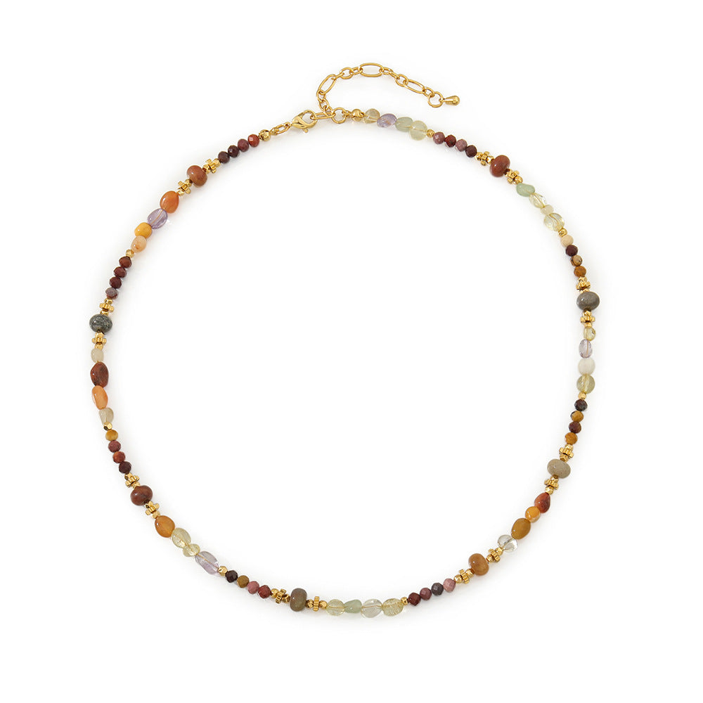 Egg Yolk Stone Mixed Color Light Luxury Necklaces