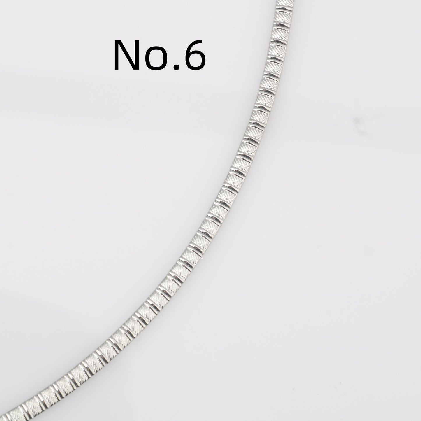 Women's Stainless Steel Embossed Titanium Flat Snake Necklaces