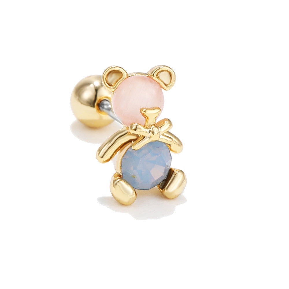 Flower Ear Bone Stainless Steel Thin Rings
