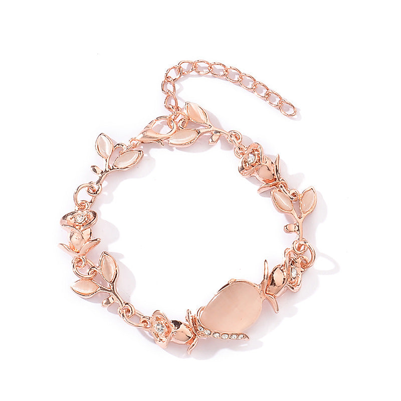 Women's Fashion Opal Cat Light Luxury Temperament Jewelry Set