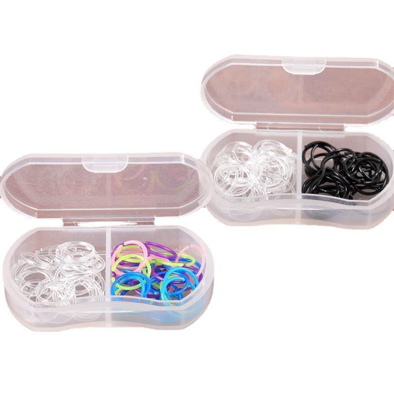 Women's 2 Grid Case Circle Plastic Ear Bar Earing Earrings