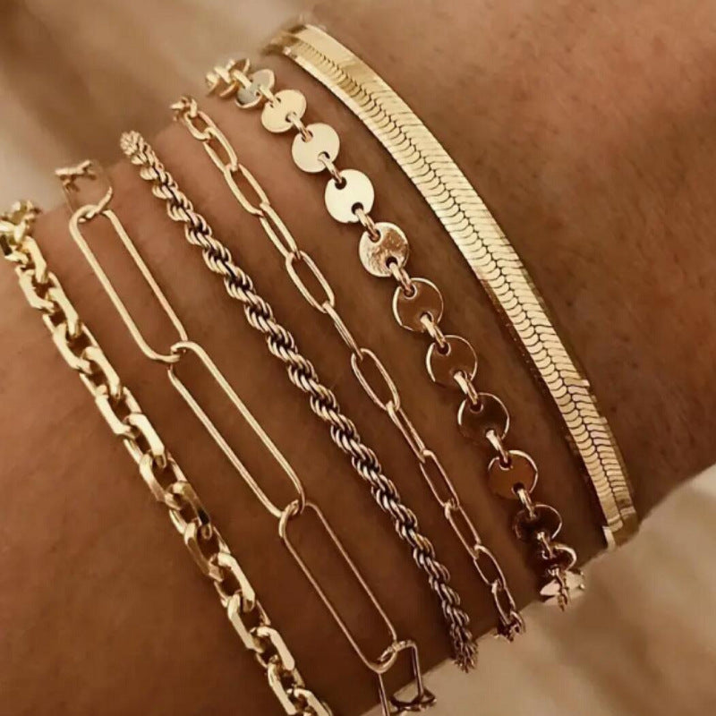 Women's Round Beads Chain Suit Set Fashion Bracelets