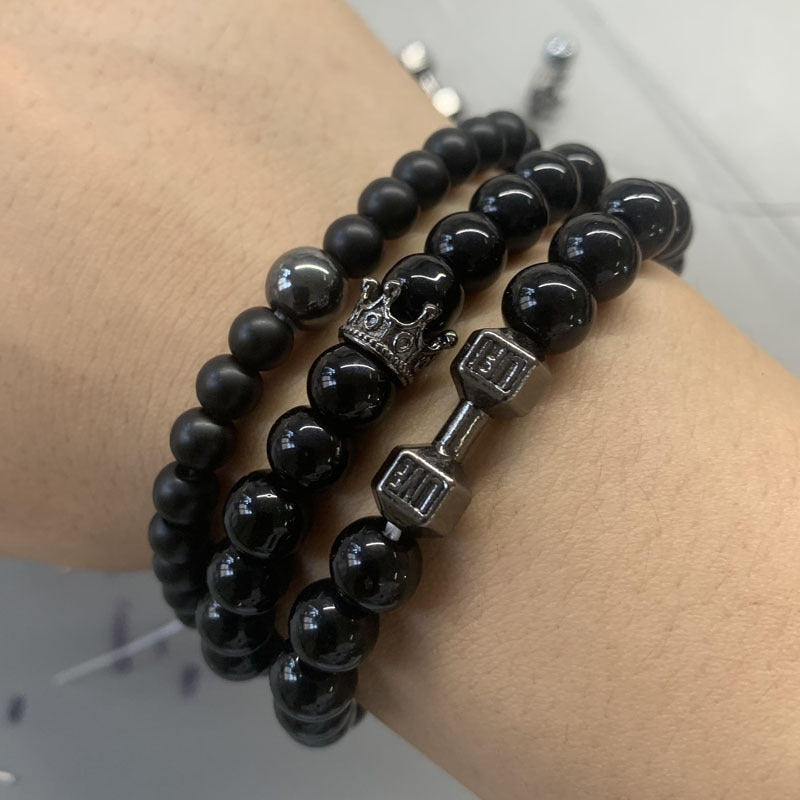 Men's Fashion Luxury Charm Hand Zircon Head Bracelets