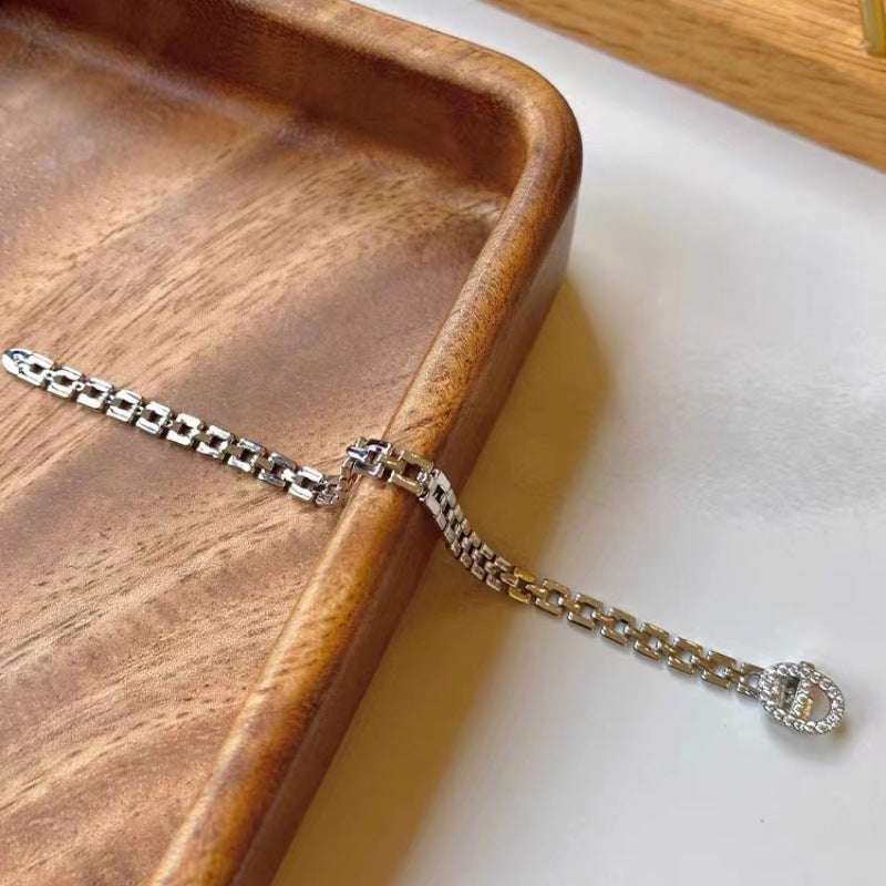 Nose Watch Connecting Shackle Chain Inlaid Zircon Bracelets