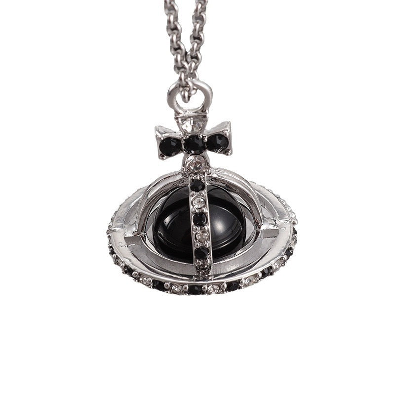 Saturn Micro Glass Bead Planet Niche Necklaces