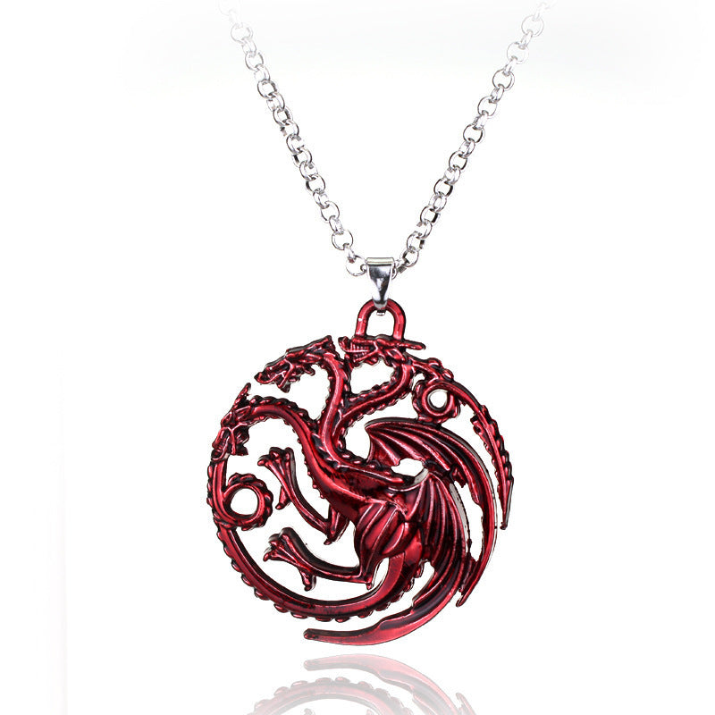 Films Television Nine Family Dragon With Three Heads Necklaces