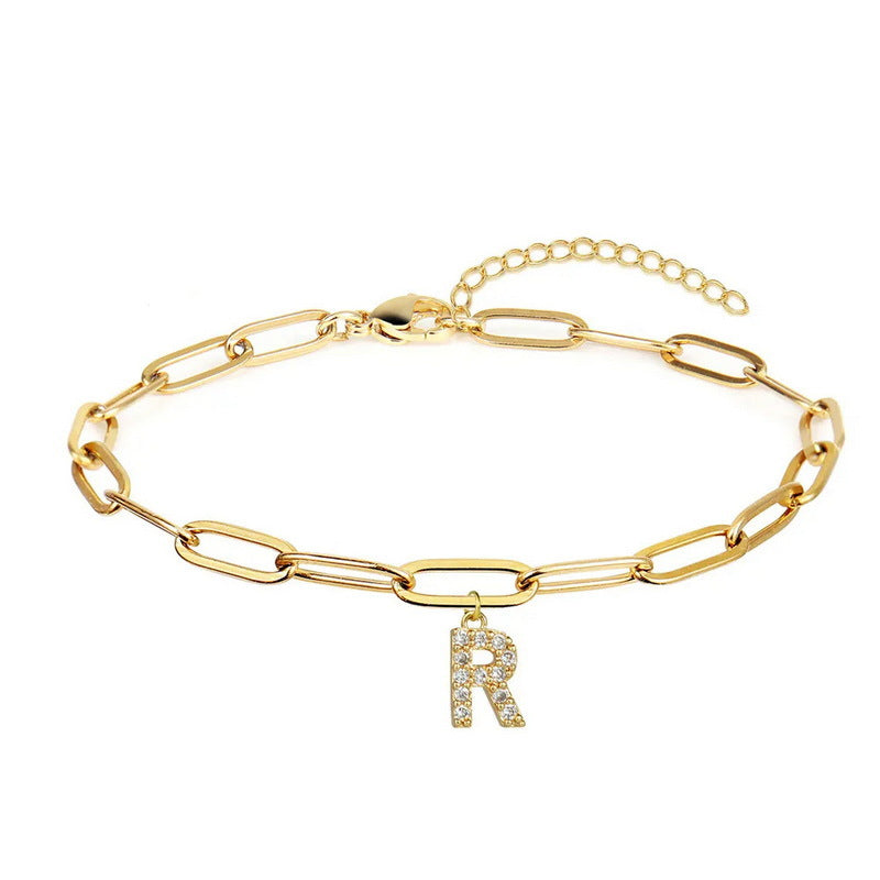 Personality Letter Elegant Fashion Diamond Alloy Bracelets