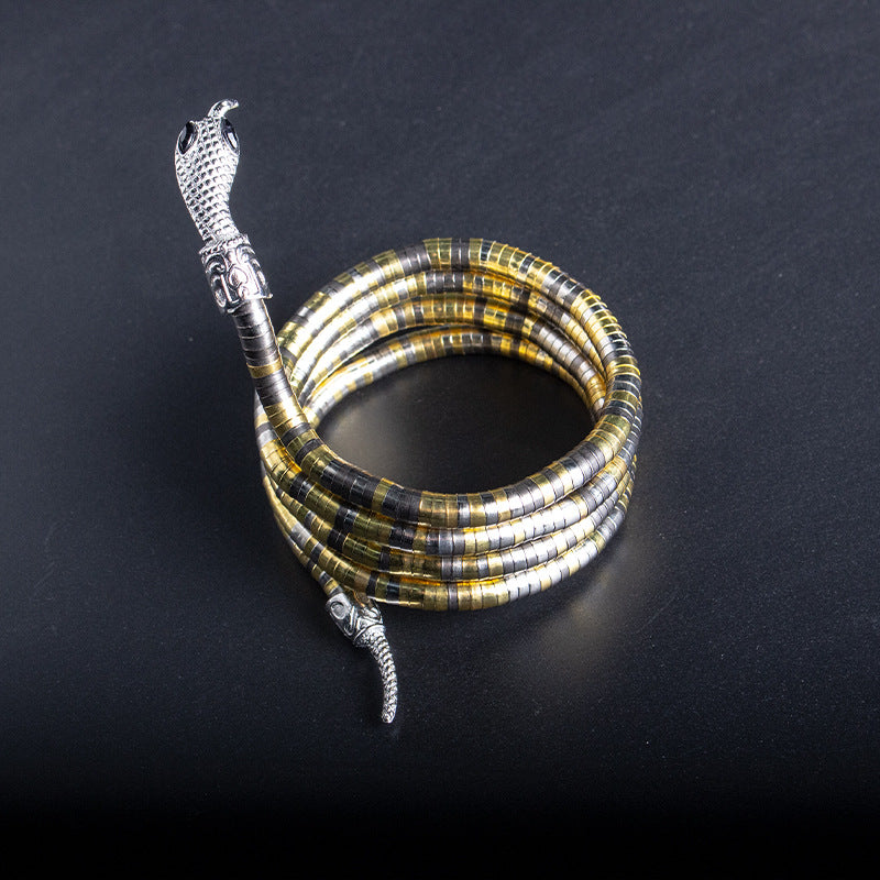 Women's Bendable Snake Adjustable Punk Shaped Gold Bracelets