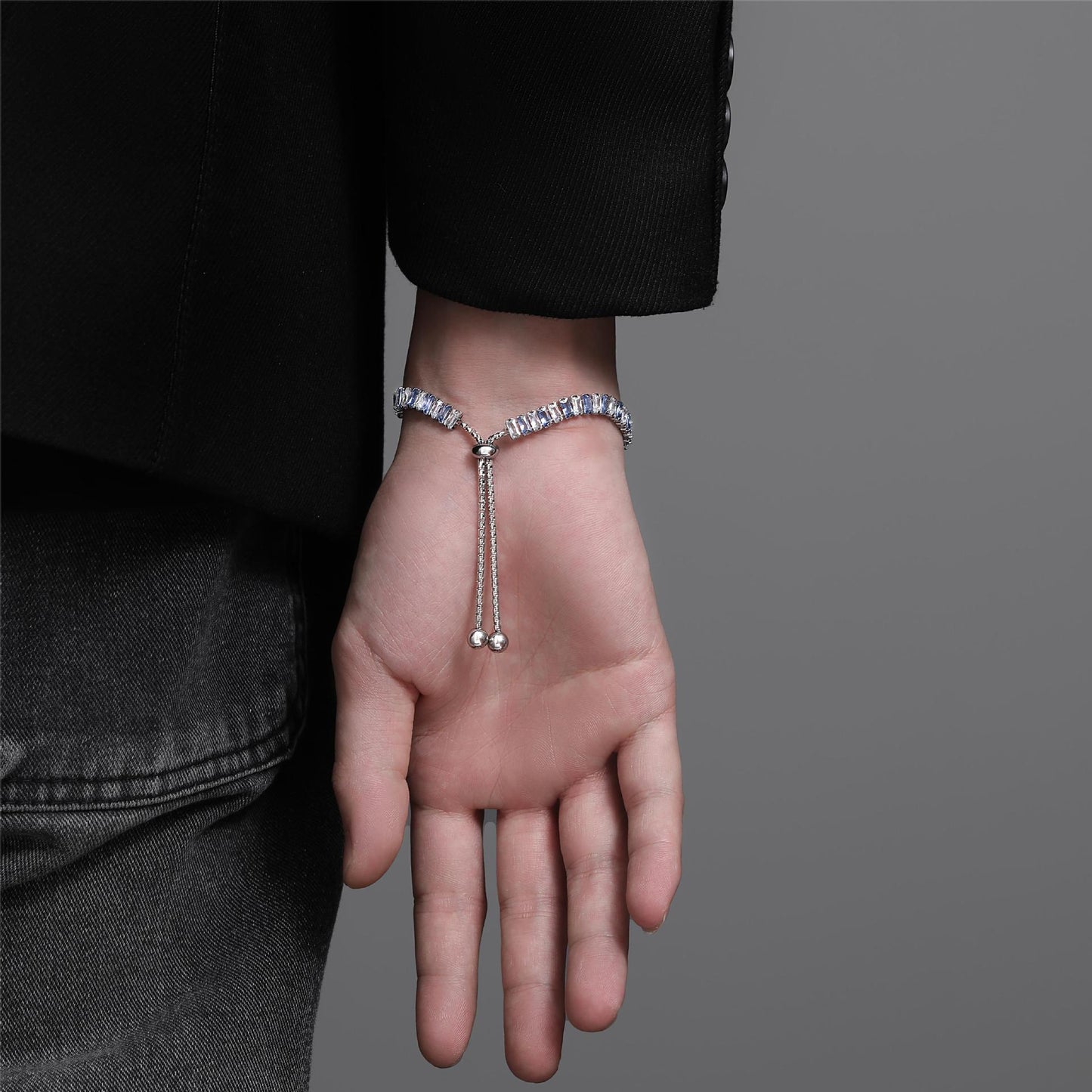Square Zircon Adjustable Female Simple Light Bracelets