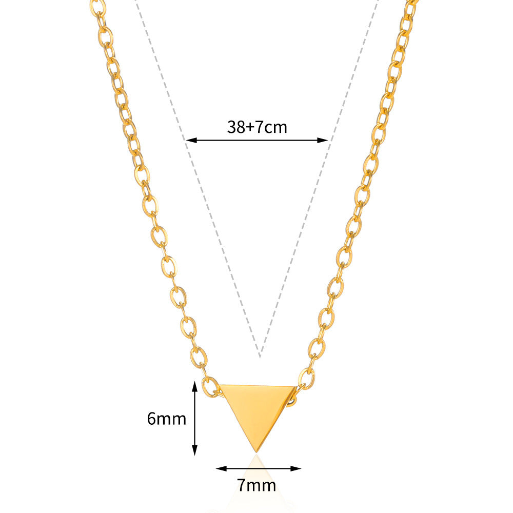 Women's Stainless Steel Five-pointed Star Moon Geometric Necklaces