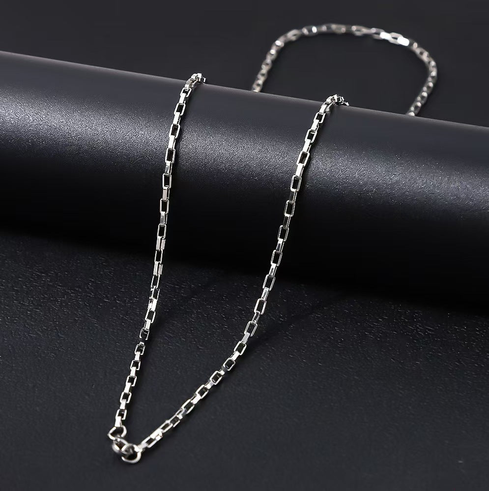 Men's Steel Embossed Cuban Link Chain Fashion Short Personality Street Necklace