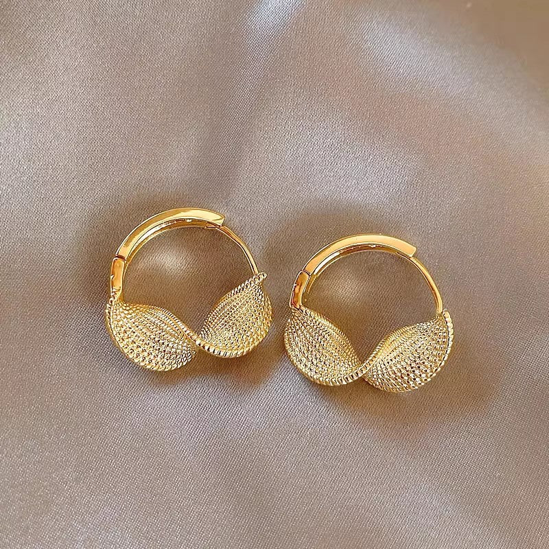 Twist Texture Eardrop Female Light Luxury Minority Earrings