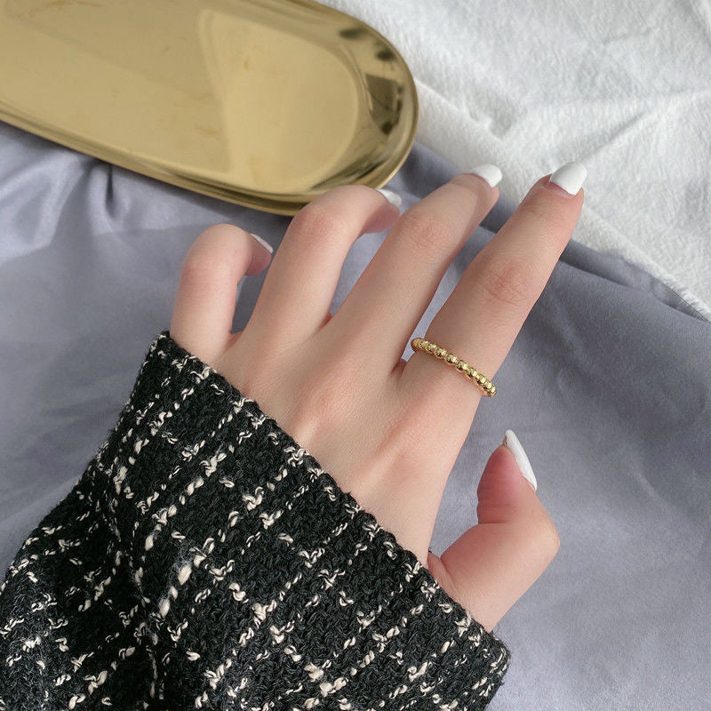 Light Bead Female Korean Style Sweet Rings