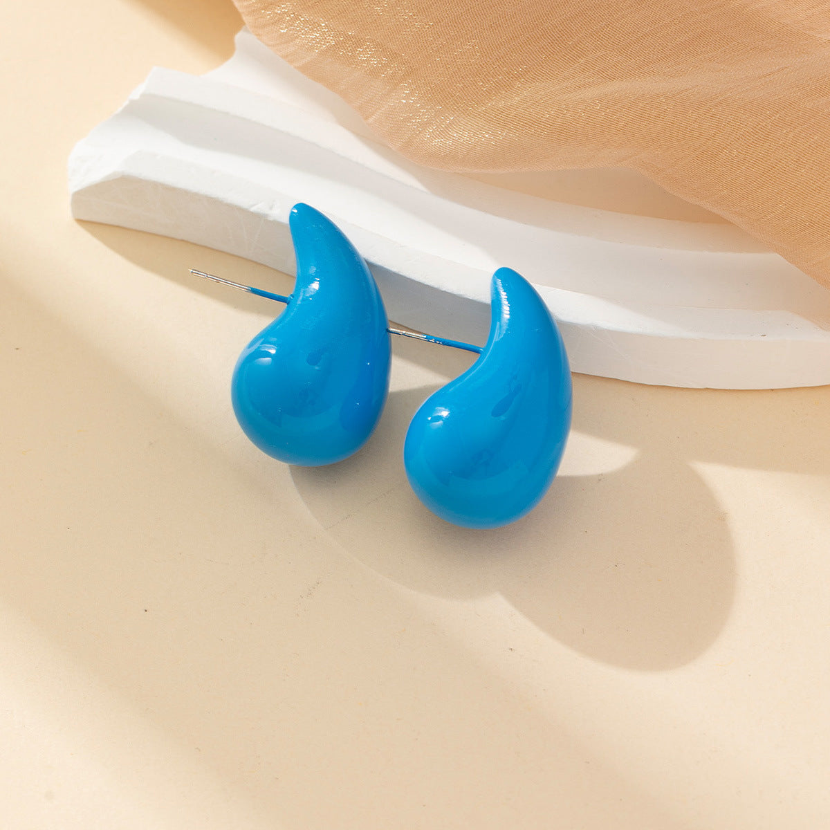 Women's Candy Color Drop-shaped Simple Graceful Tear Earrings