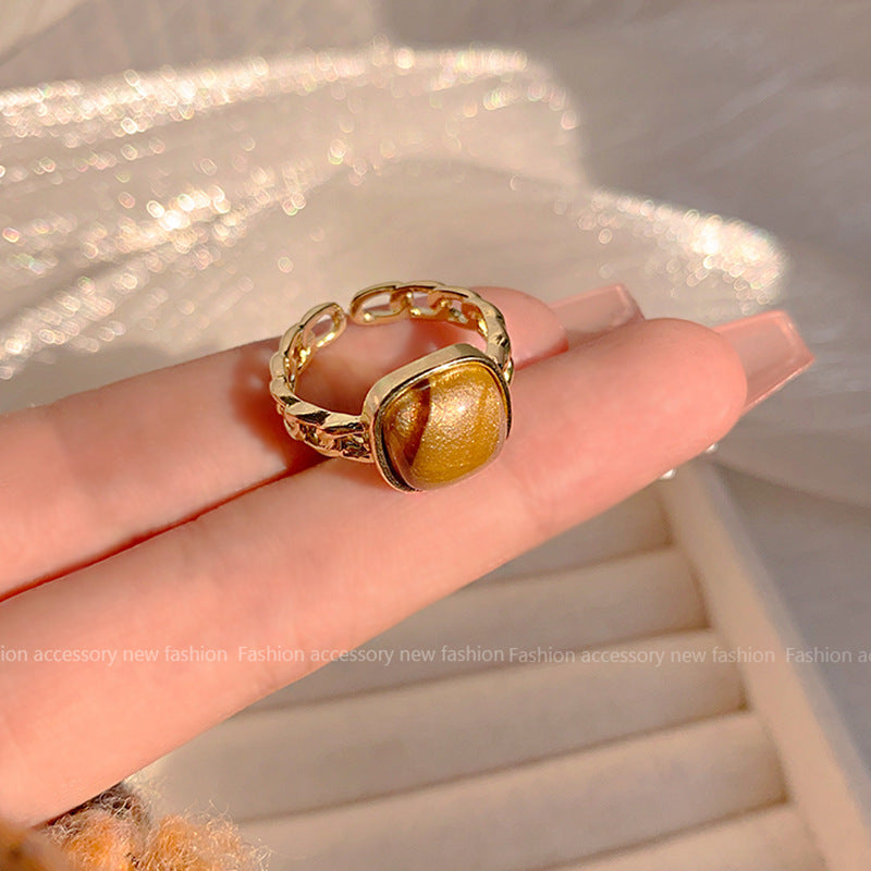 Women's Luxury High Sense Niche Couple Open Rings