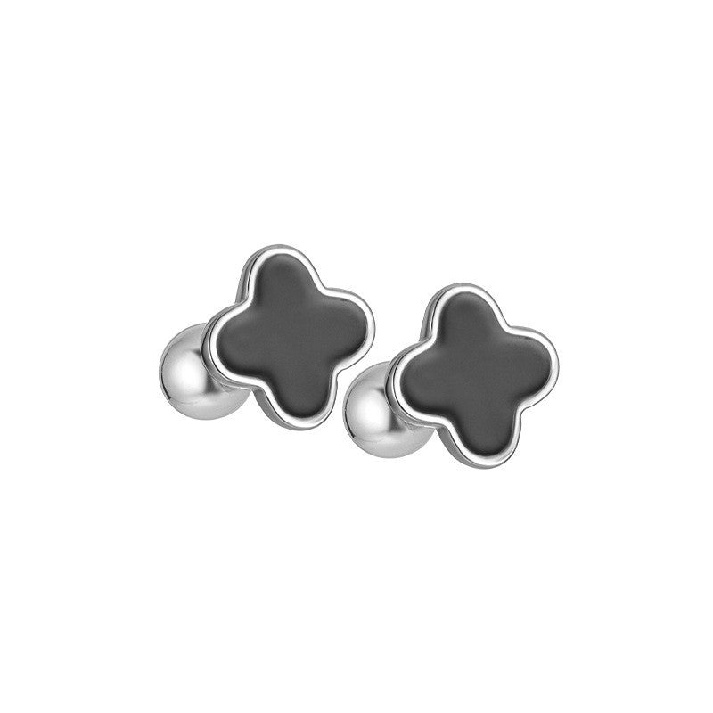 Sier Ear Bone Female Screw Tightening Rings