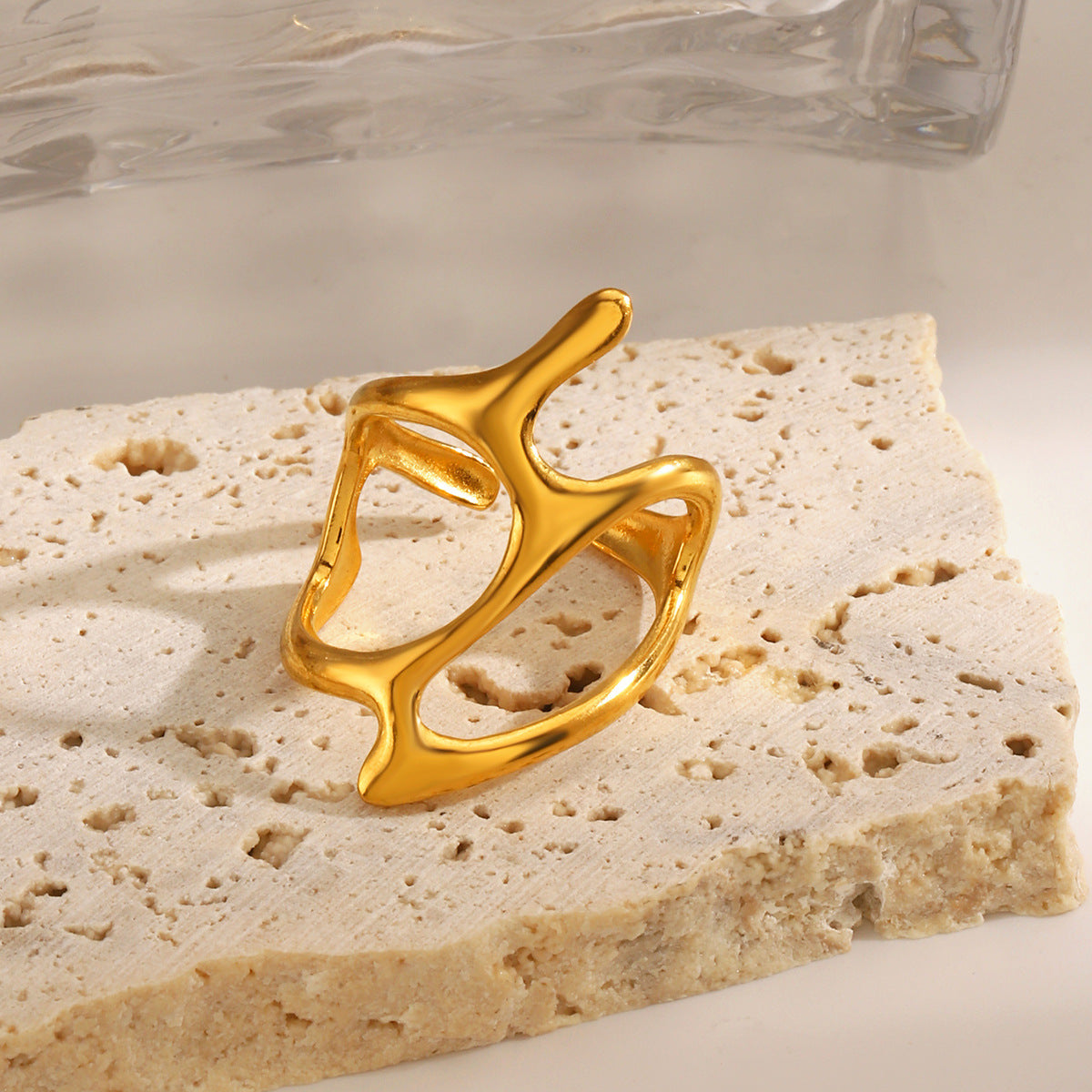 Steel Shaped Open Personalized Hip Hop Rings