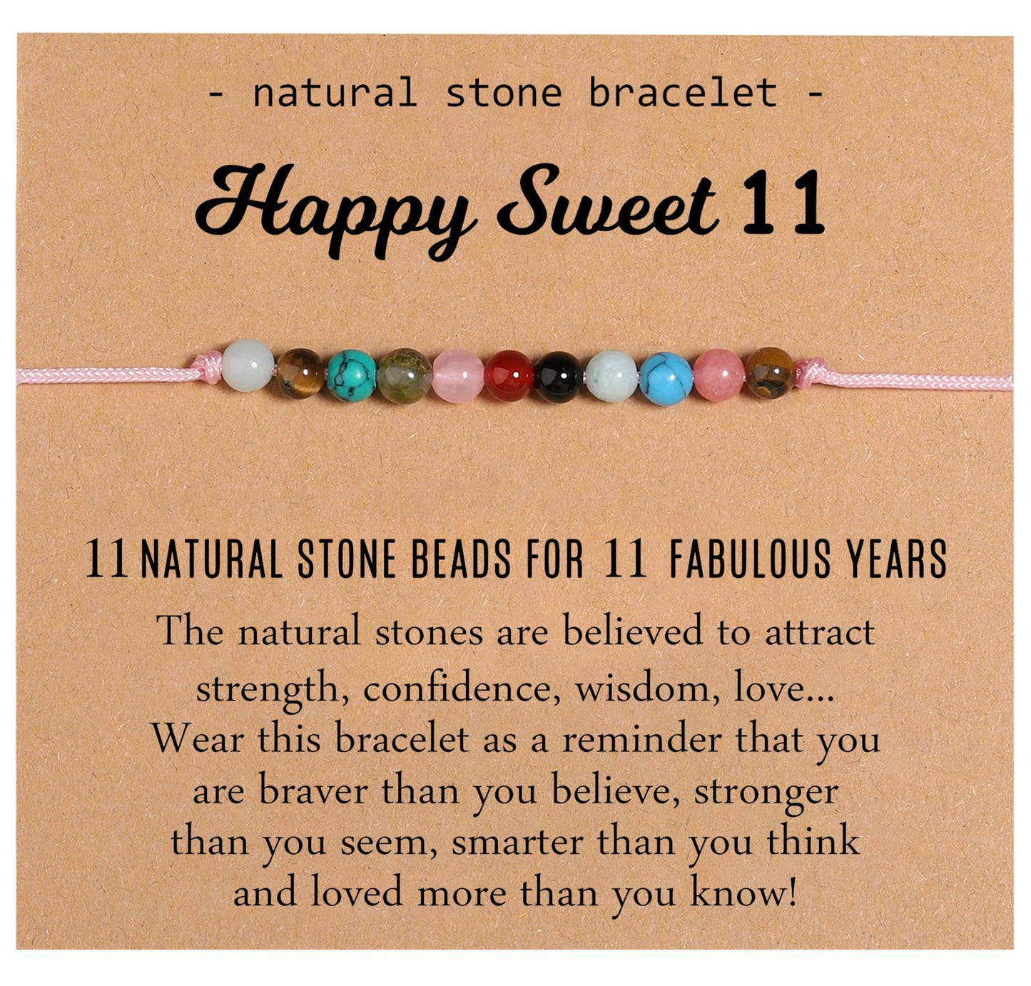 Women's Birthday Gift Candy Color Natural Beaded Bracelets