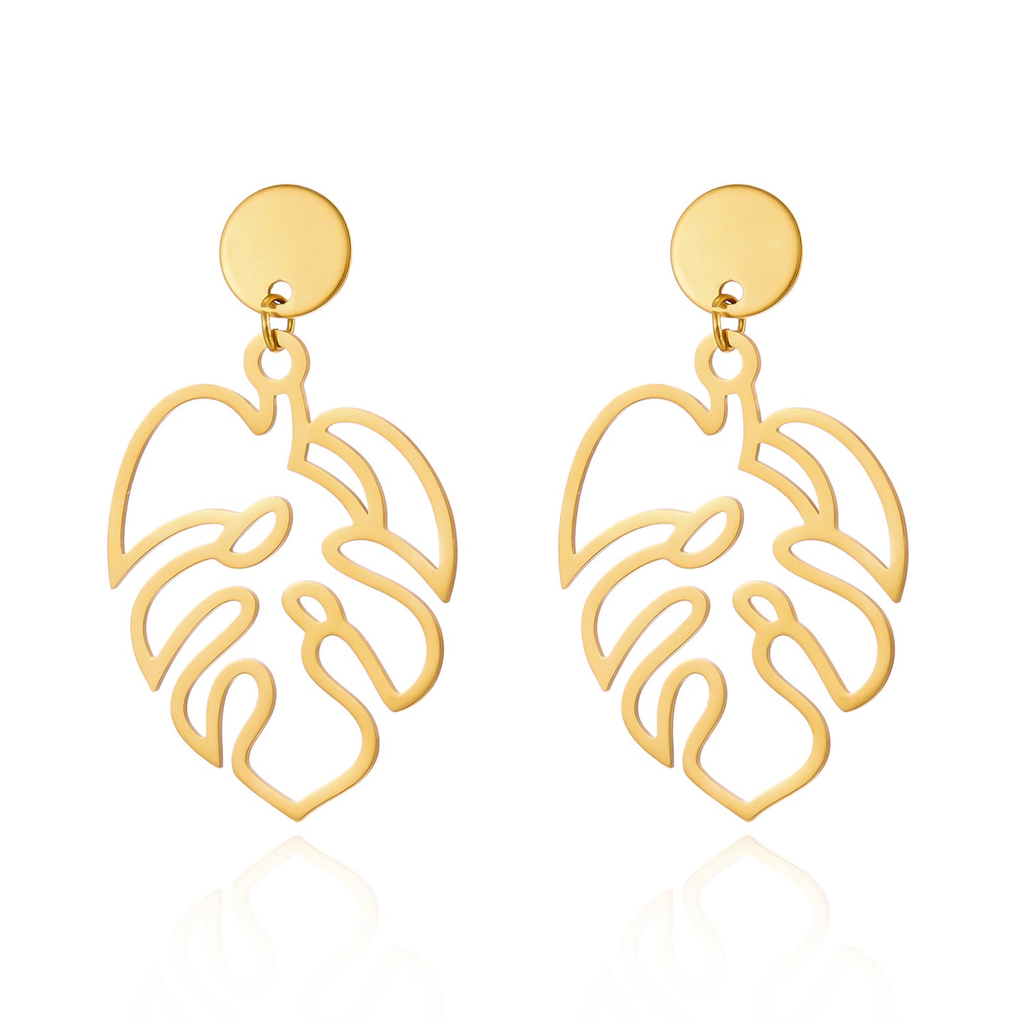 Women's Shell Stainless Steel Gold Fashion Earrings