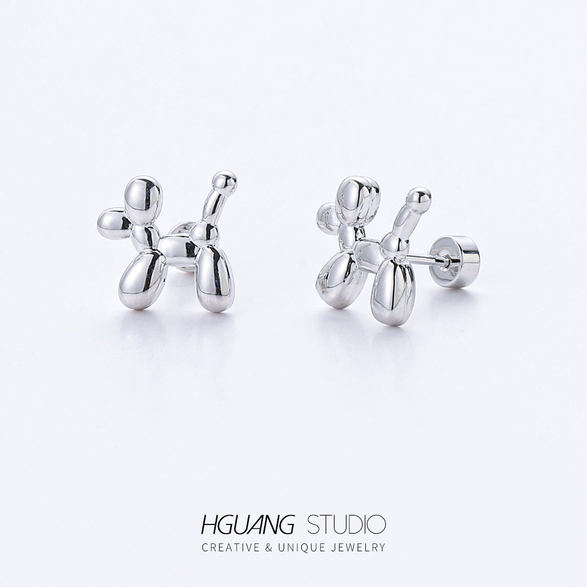 Gold Ear Bone Cheese Candle Balloon Earrings