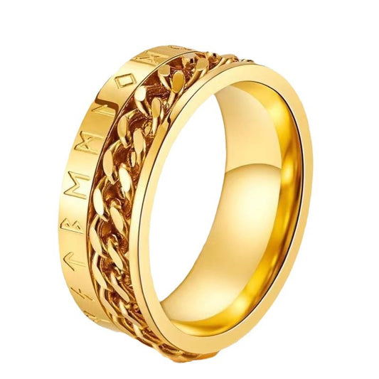 Stainless Steel Rotating Chain Decompression Roman Rings