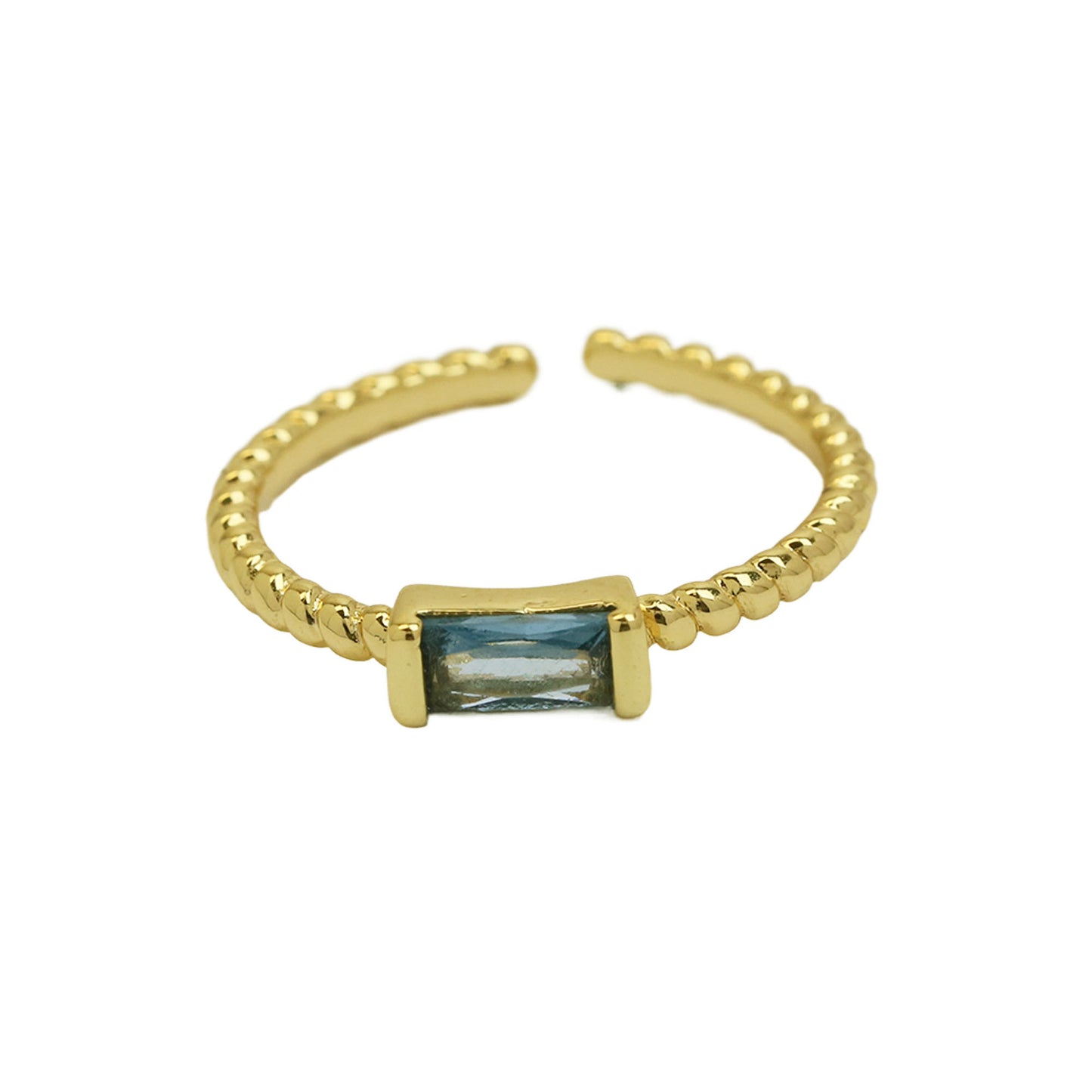 Square December Birthday Stone Simple Fashion Rings