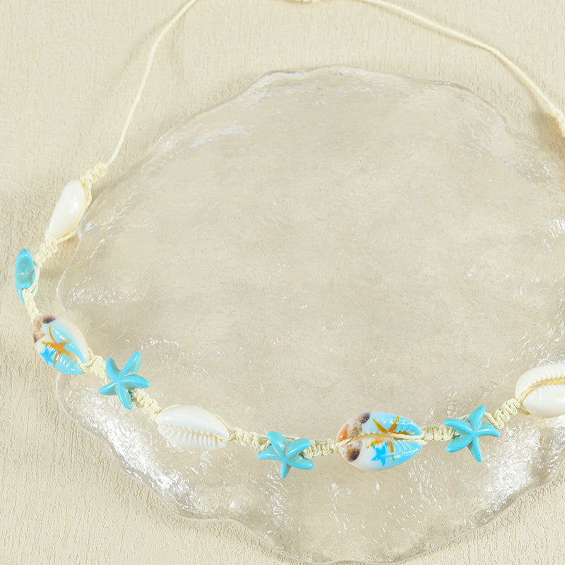 Style Natural Shell Starfish Hand Weaving Bracelets