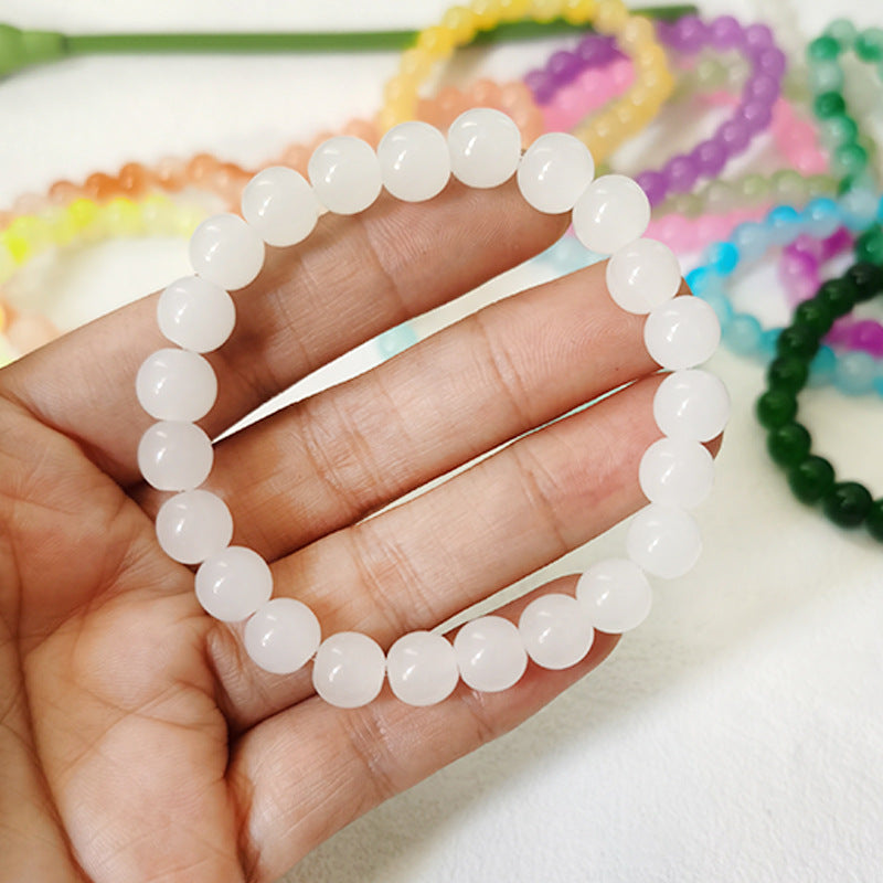 Li Gradient Ice Transparent Two-color Glass Pliable Temperament Hand Bracelets