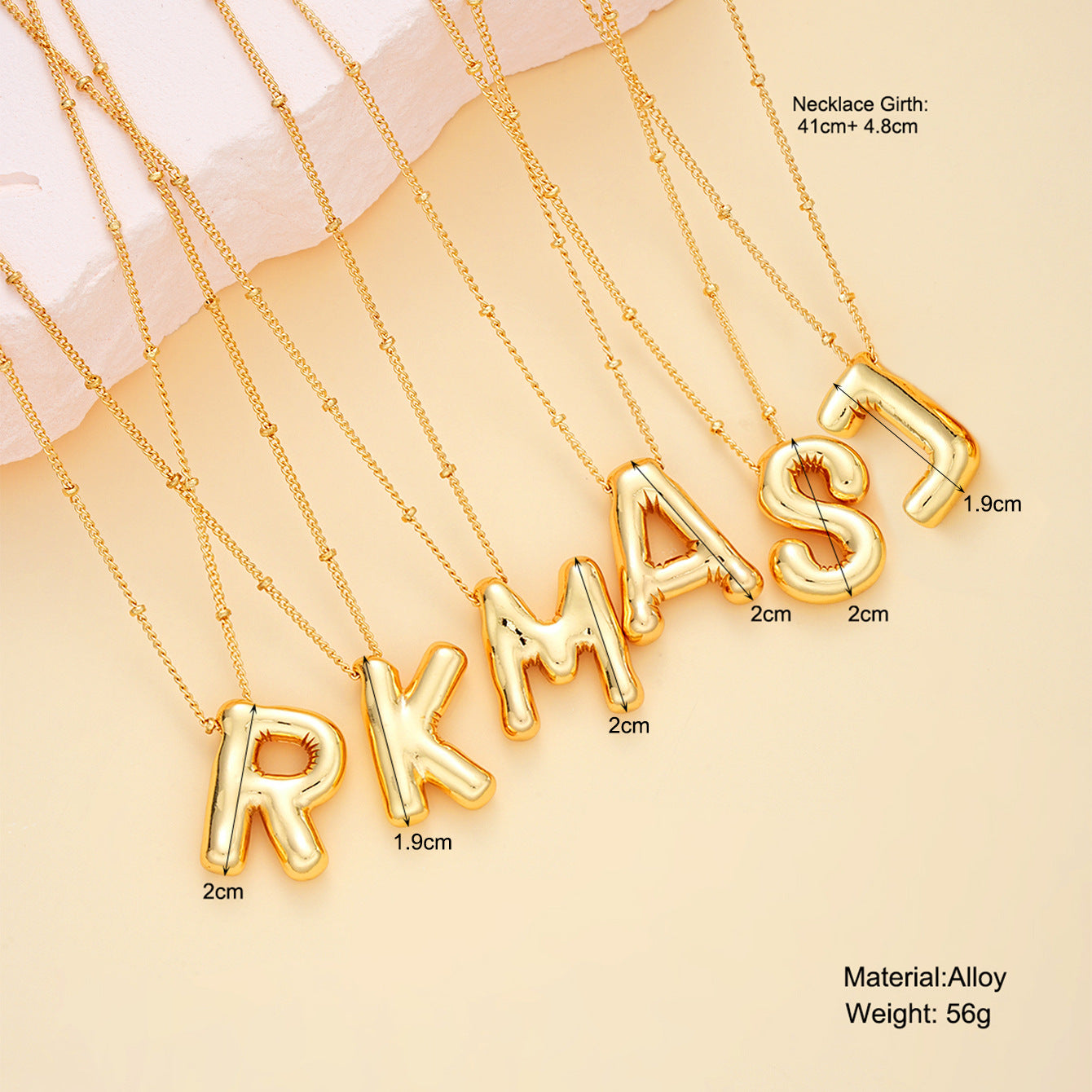 Balloon Glossy Chubby Fashionable Elegant Lady Necklaces