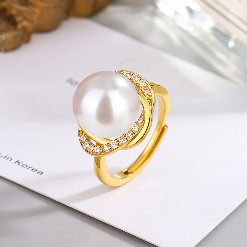 Women's Trendy Luxury Gold White Champagne Demon Purple Rings