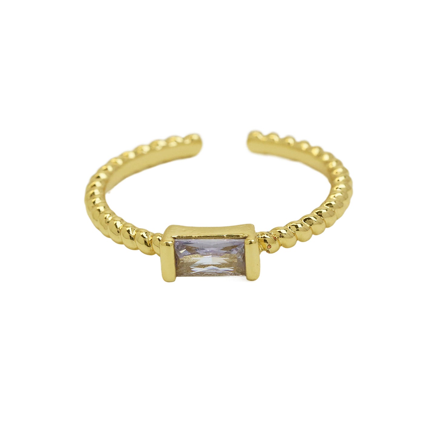 Square December Birthday Stone Simple Fashion Rings