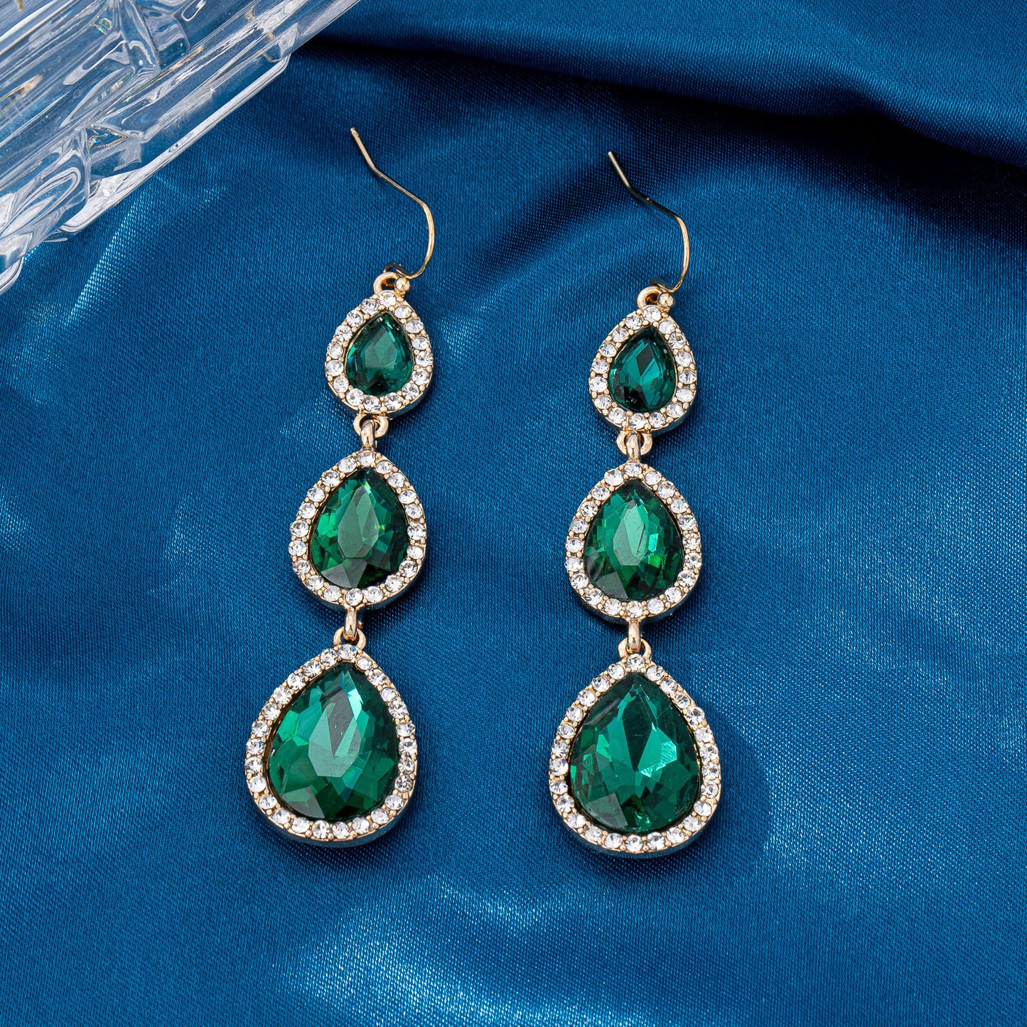 Tassel Full-jeweled Korean Style Refined Rhinestone Earrings