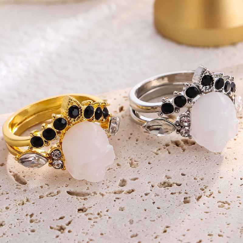 Women's Crown Skull Personality Fashion Style Ornament Rings