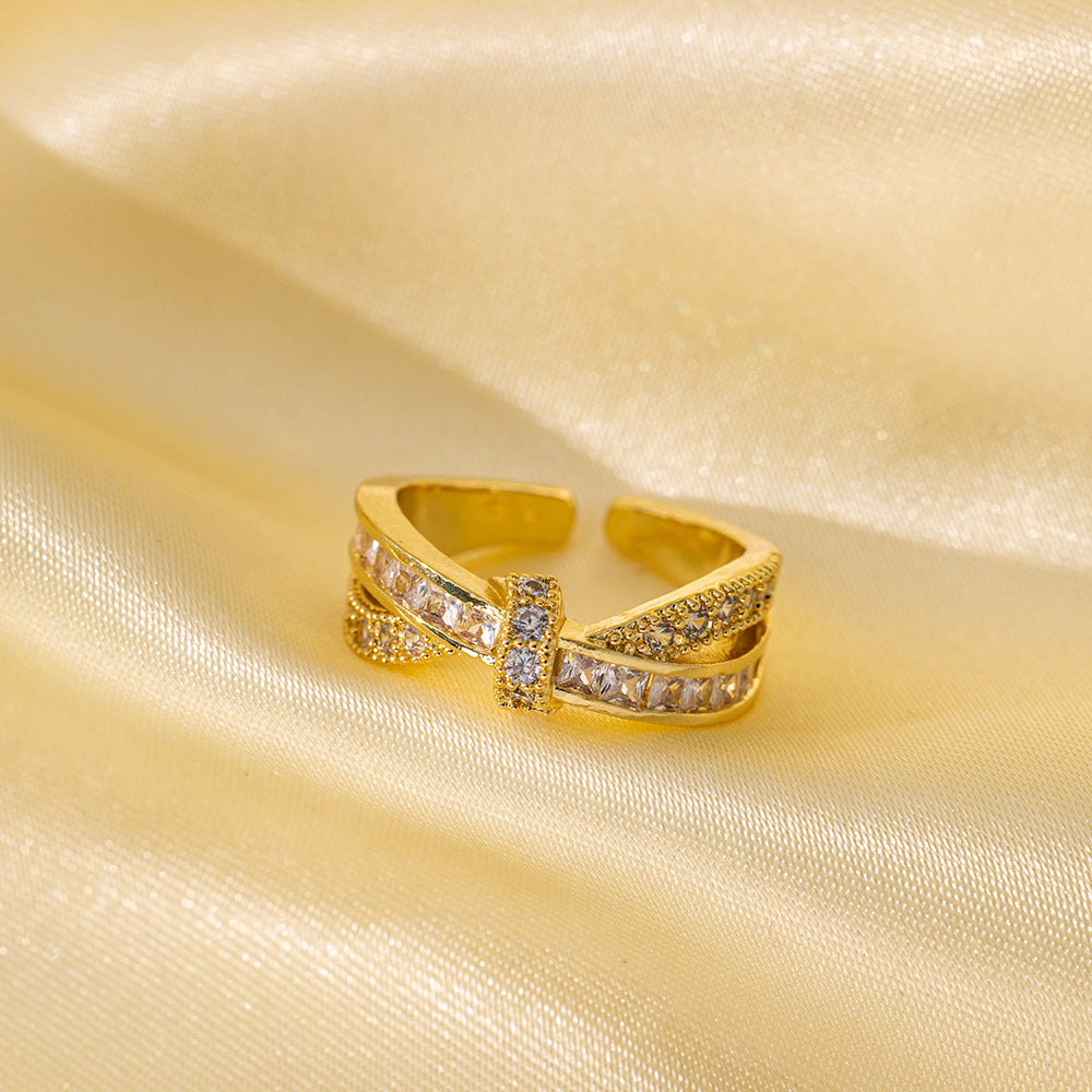 Adjustable Simple Real Gold Electroplated Delicate Super Rings