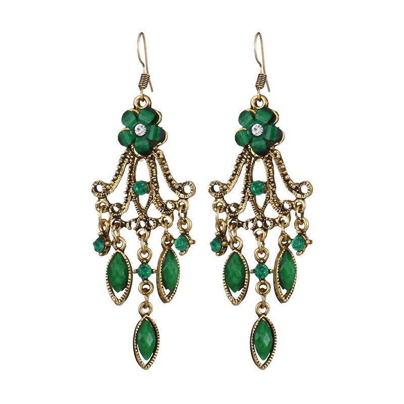 Ethnic Style Your Colorful Vintage Flower Earrings