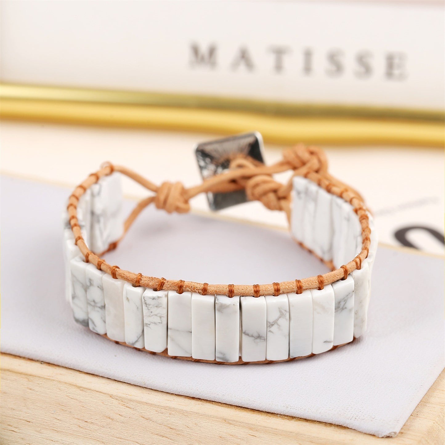Ornament Emperor Stone Hand-woven Leather Bohemian Bracelets