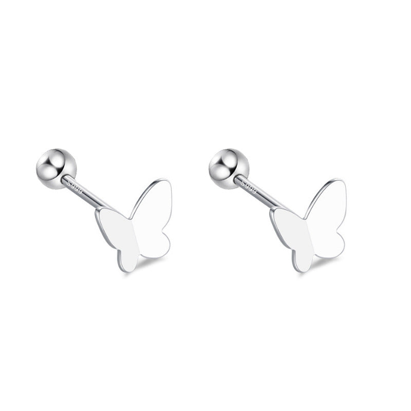Pure Ear Korean Style Niche Screw Sleeping No Earrings