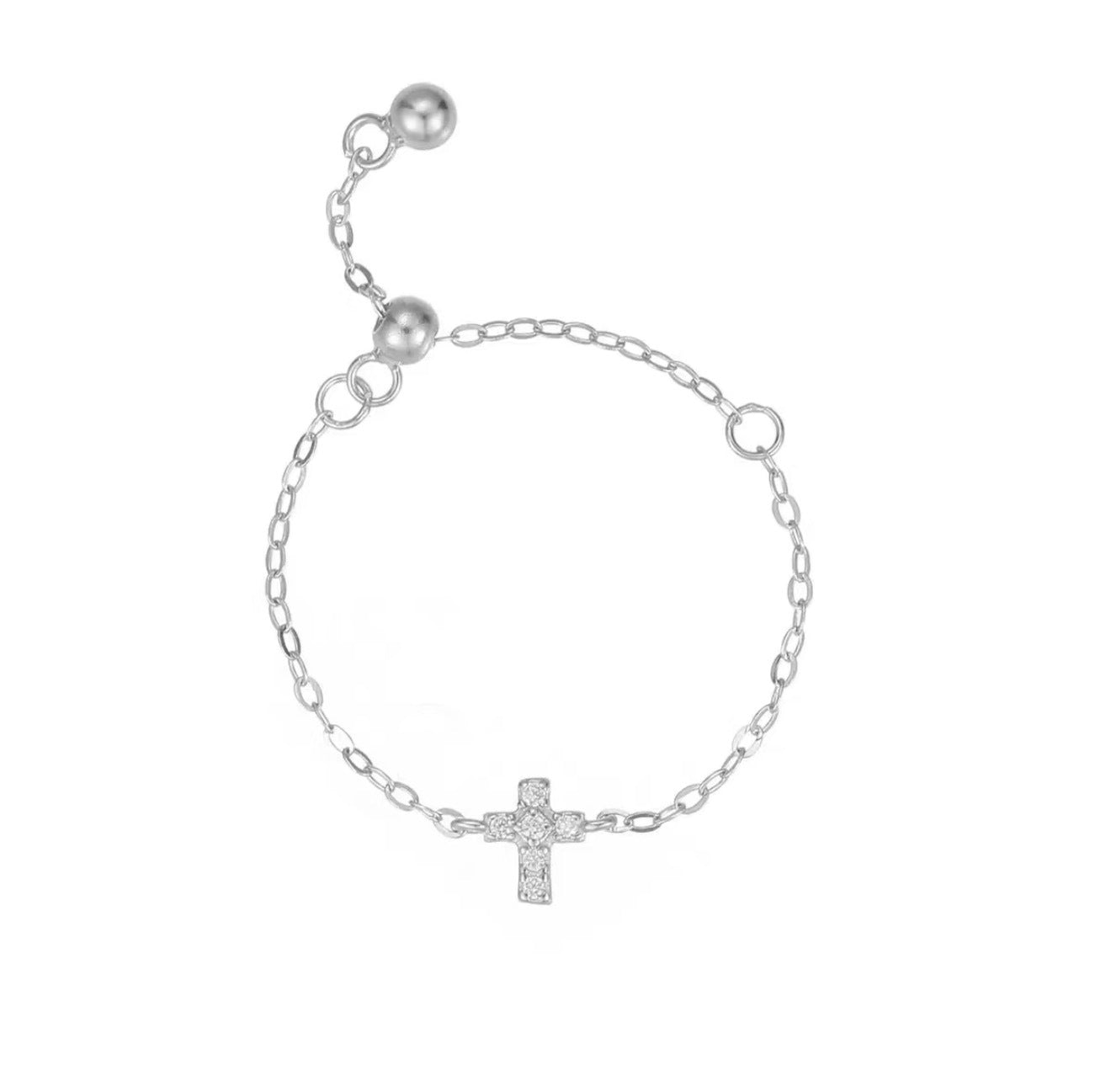 Cross Female Niche Unique Design High Sense Rings