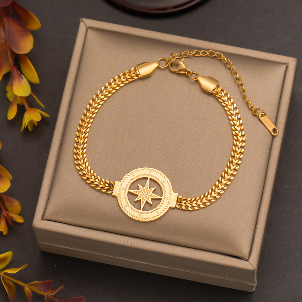 Stainless Steel Scale Female Trend Flower Bracelets
