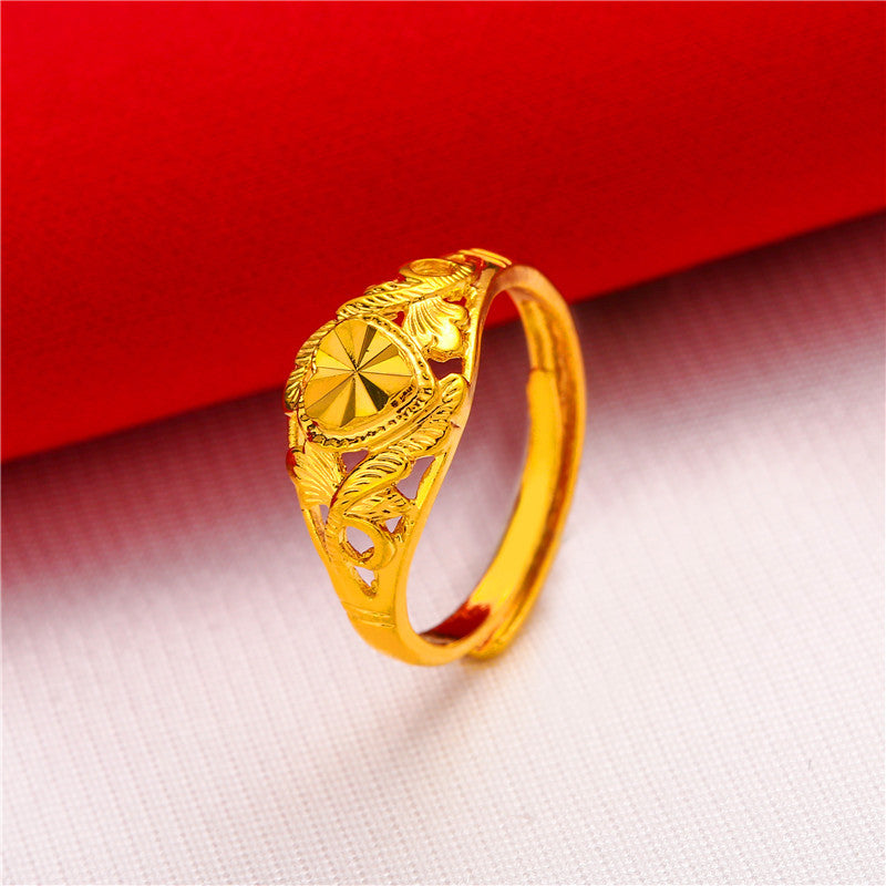 Women's Plated Simulation Gold Jewelry Rose Vietnam Rings