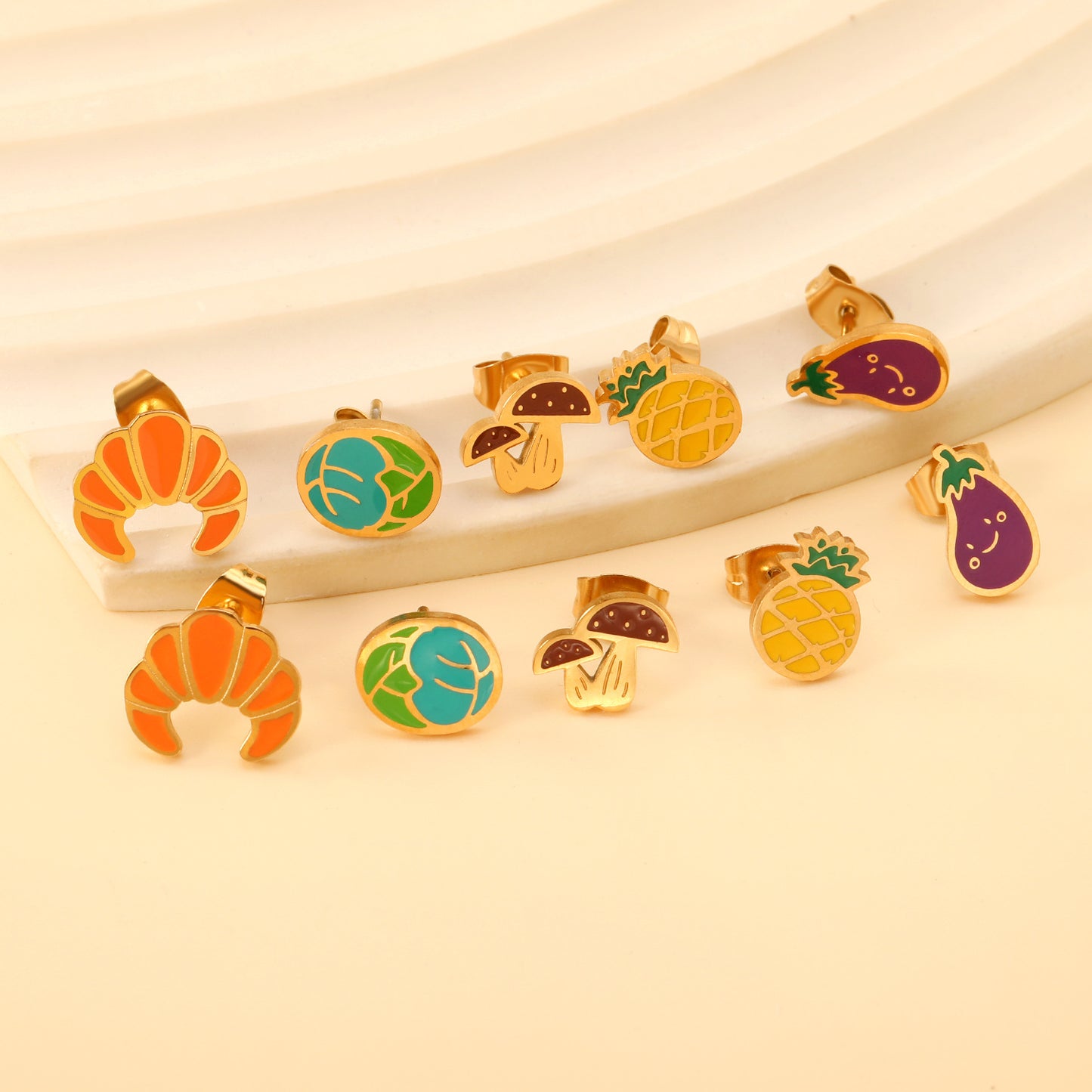 Children's Design Female Cute Sweet Cartoon Fruit Earrings