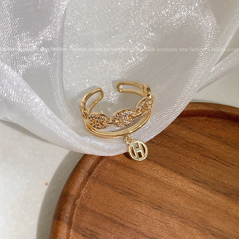 Women's Luxury High Sense Niche Couple Open Rings