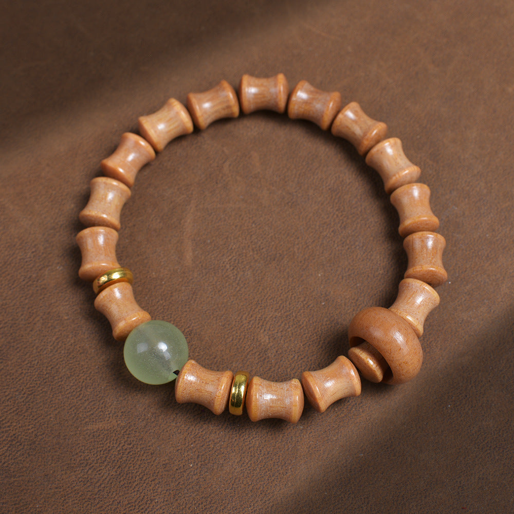 Sandalwood Double Circle Bamboo Beads Good Luck Postgraduate Entrance Examination Bracelet