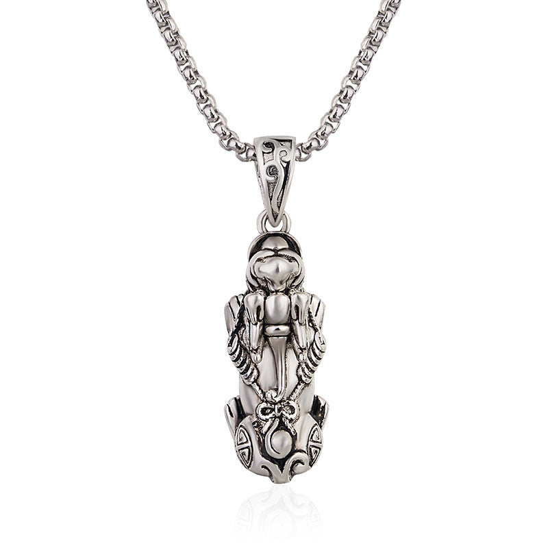 Men's National Fashion Domineering Thai Sier Retro Personalized Necklace