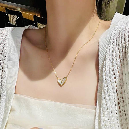 Summer Titanium Steel Love Female Niche Design Necklaces
