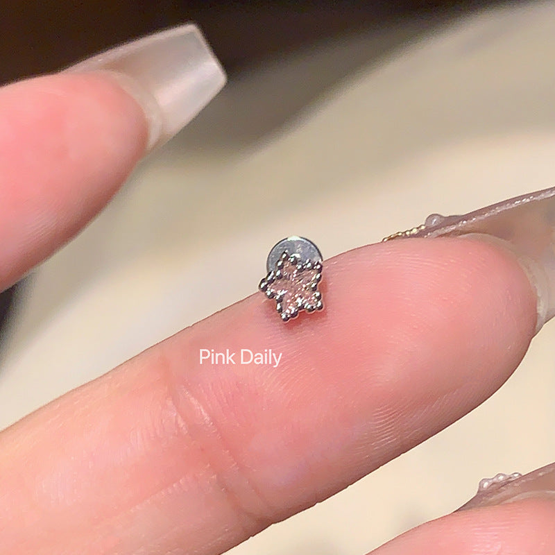 Twist Screw Fireworks Cutting Pin Niche Earrings