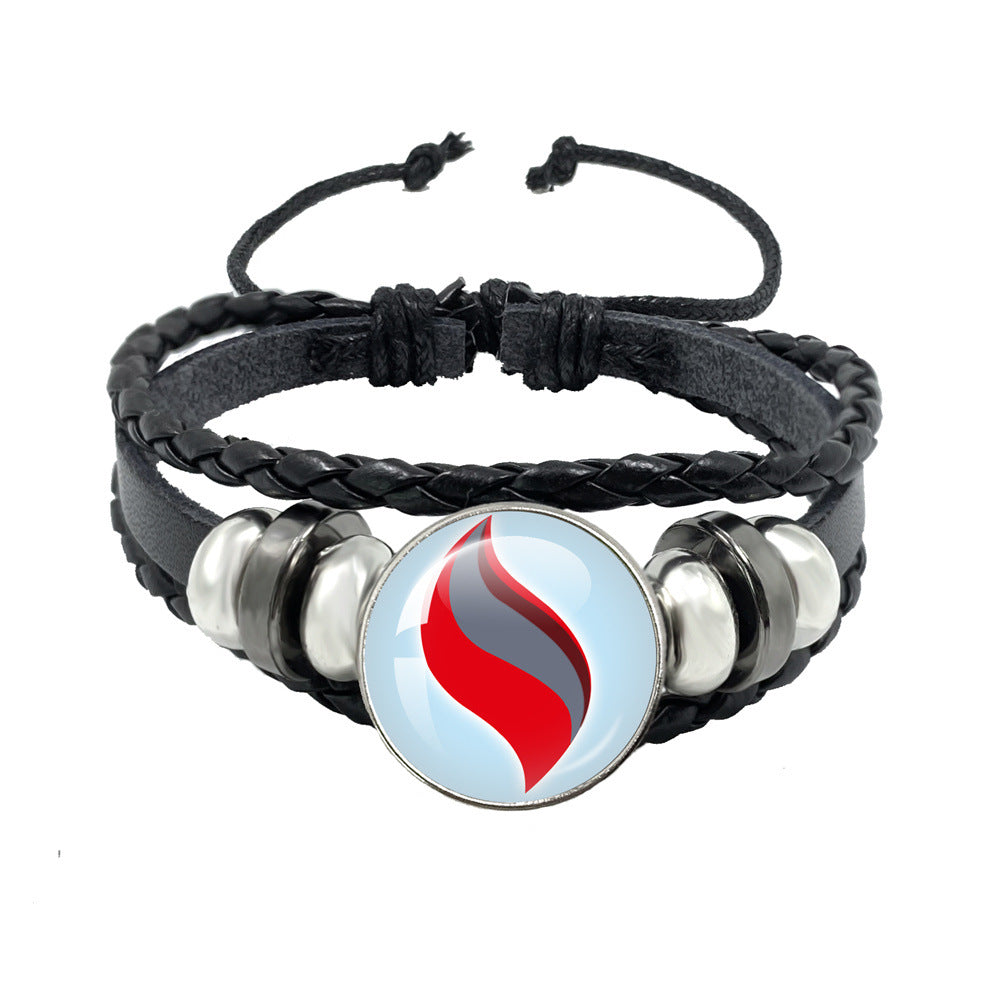 Women's & Men's Leather Time Stone Woven Hand Jewelry Bracelets