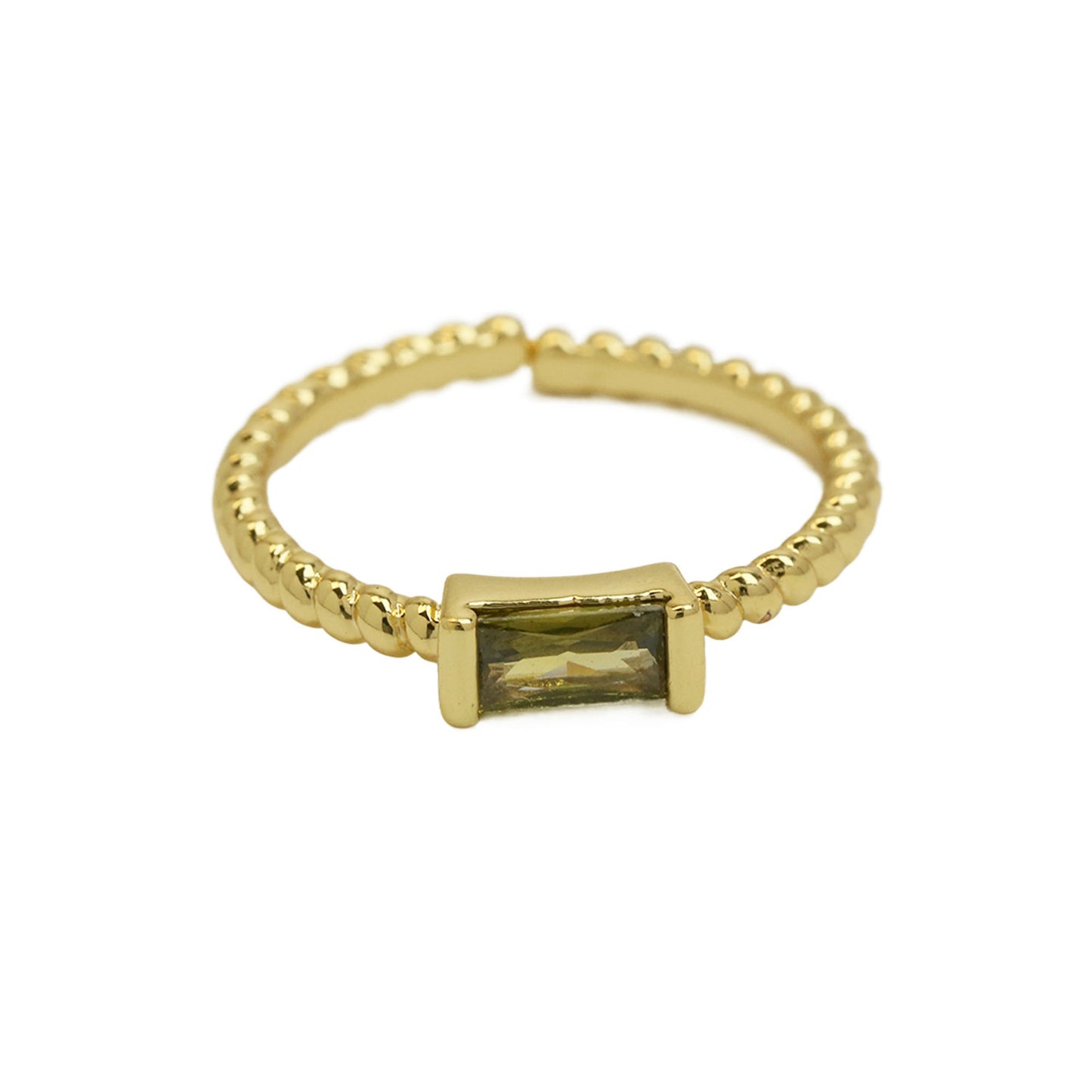 Square December Birthday Stone Simple Fashion Rings